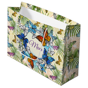 To Mum Colourful Butterflies Large Gift Bag