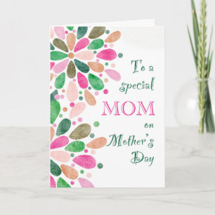 To Mum on Mother's Day Colourful Card