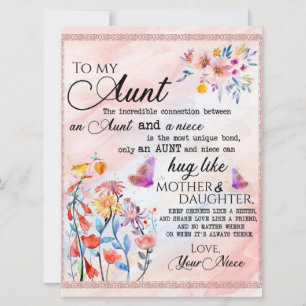 To My Aunt Gift, Butterfly Gift From Niece