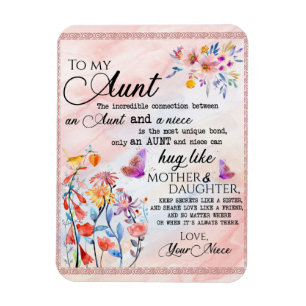 To My Aunt Gift, Butterfly Gift From Niece Magnet