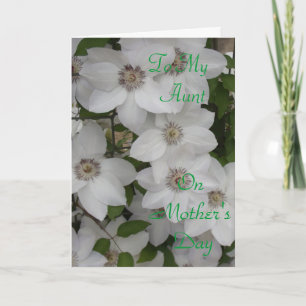 To My Aunt on Mother's Day Card
