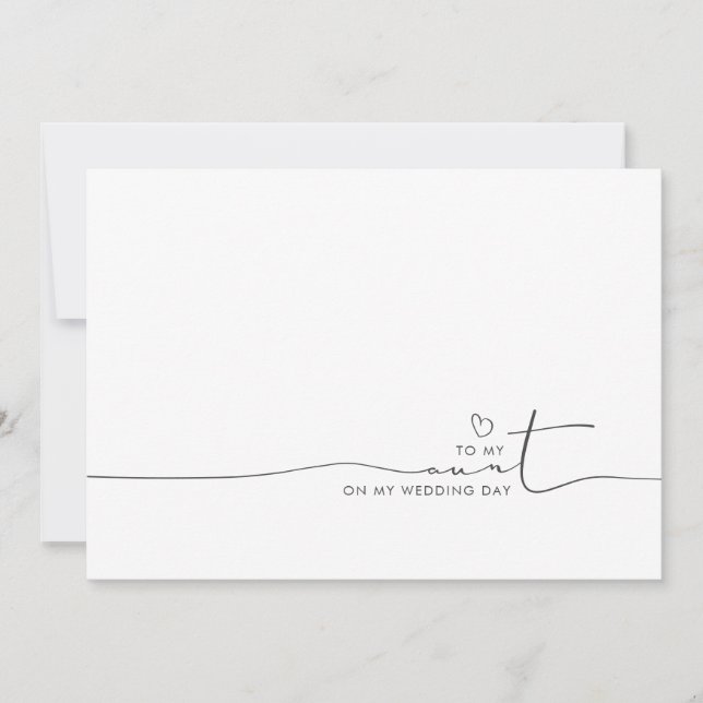 To My Aunt Wedding Morning Cute Message (Front)