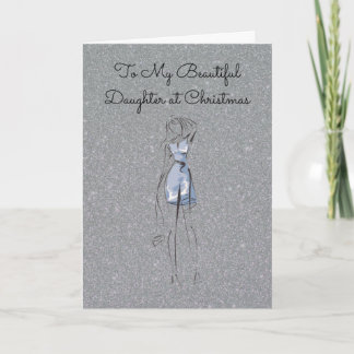 To My Beautiful Daughter Christmas Card