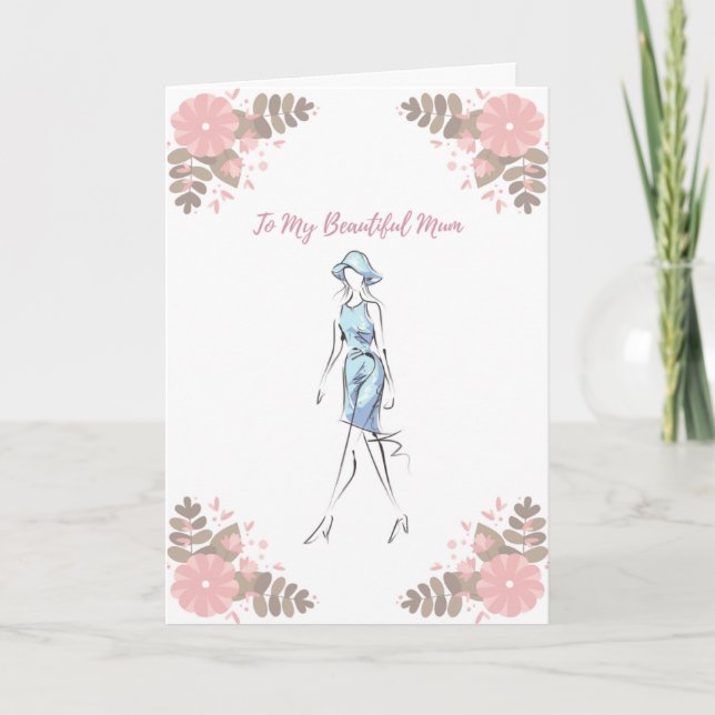 To My Beautiful Mom, Birthday Card (Front)