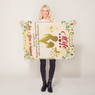 To My Beautiful Wife From Husband Gifts Fleece Blanket