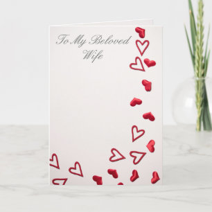 To My Beloved Wife Love You With All My Heart Holiday Card