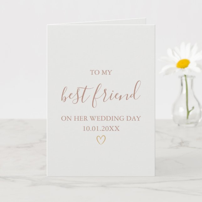 To my best friend on her wedding   card (Small Plant)