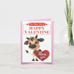 To My Boo, HAPPY VALENTINE Greeting Card