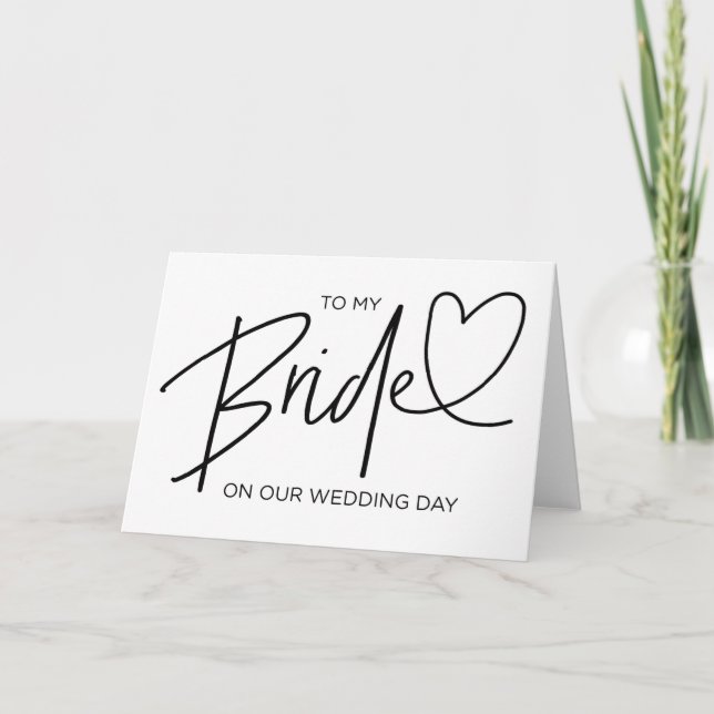 To My Bride on Our Wedding Day Card (Front)
