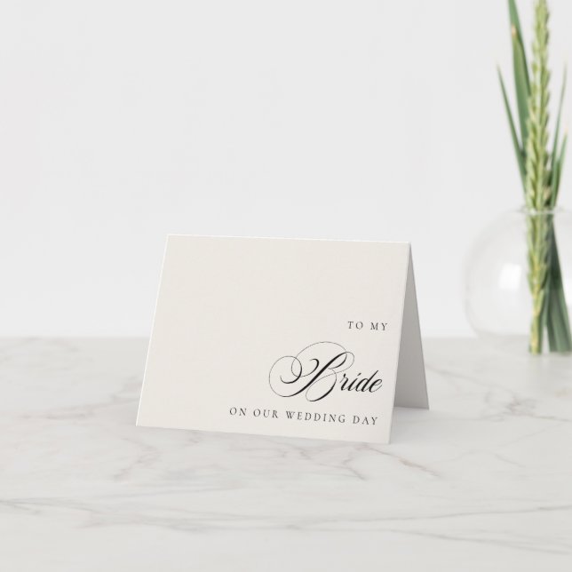 To My Bride On Our Wedding Day Message Card (Front)