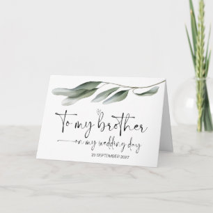 To My Brother on Wedding Day Thank You Bride Groom Card