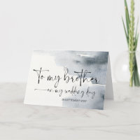 To My Brother on Wedding Day Thank You Bride Groom