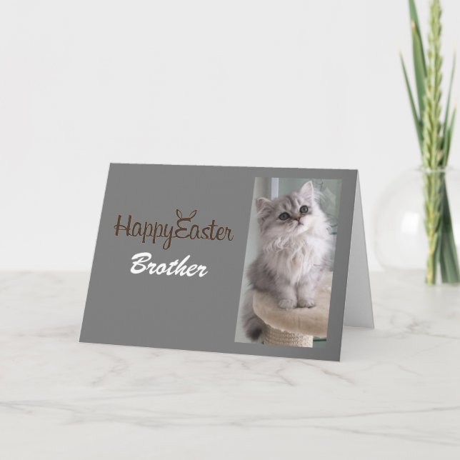 TO **MY BROTHER** WITH A SPECIAL KITTEN FOR YOU HOLIDAY CARD (Front)