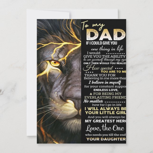 To my dad | Adorable Letter | Lovely Gift Holiday Card (Front)