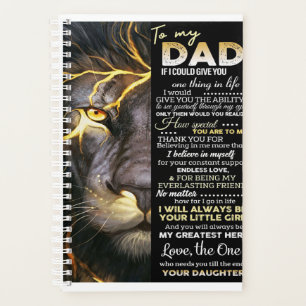 To my dad Adorable Letter Lovely Gift Planner