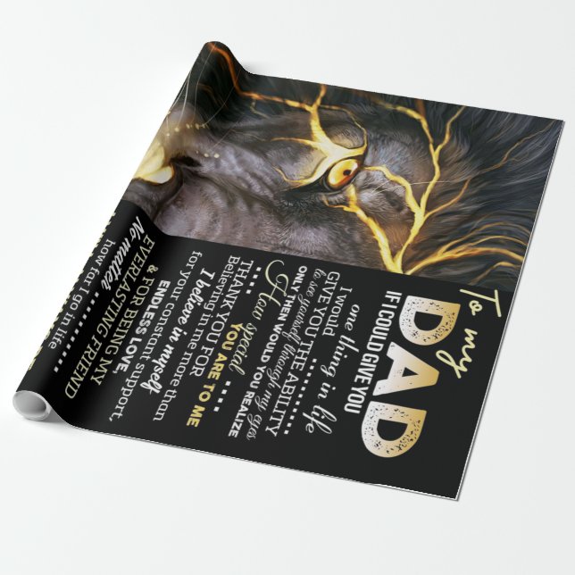 To my dad | funny quotes for daddy wrapping paper (Unrolled)