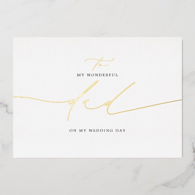 To My Dad On My Wedding Day Elegant (Front)