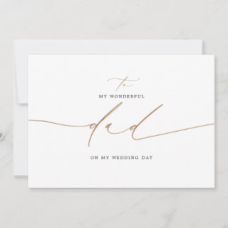 To My Dad On My Wedding Day Elegant