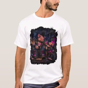 To My Dad Punk Pig T-Shirt