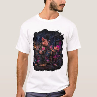 To My Dad Punk Pig T-Shirt