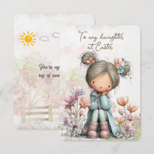To my daughter at Easter Card