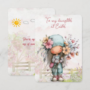 To my daughter at Easter Card
