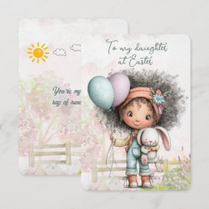 To my daughter at Easter Card