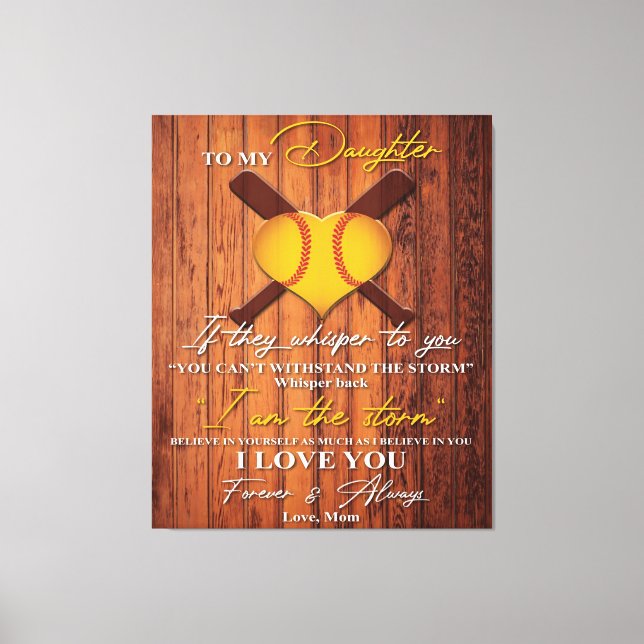 To My Daughter | Best Gift For Your Daughter Canvas Print (Front)
