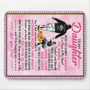 To My Daughter Birthday Gift, Cute Dad Baby Gift Mouse Pad