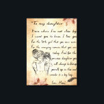 To My Daughter Birthday Gift, Cute Mum Baby Gift Canvas Print<br><div class="desc">To My Daughter Birthday Gift,  Cute Mum Baby Gift</div>