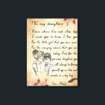 To My Daughter Birthday Gift, Cute Mum Baby Gift Canvas Print<br><div class="desc">To My Daughter Birthday Gift,  Cute Mum Baby Gift</div>
