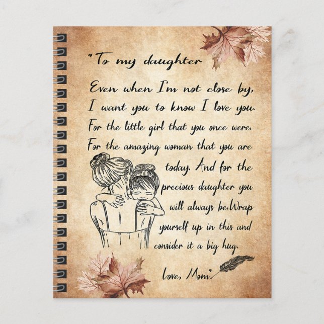 To My Daughter Birthday Gift, Cute Mum Baby Gift Flyer (Front)