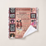 To My Daughter Birthday Gift, Cute Mum Baby Gift Wash Cloth<br><div class="desc">To My Daughter Birthday Gift,  Cute Mum Baby Gift</div>