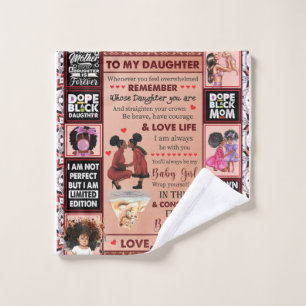 To My Daughter Birthday Gift, Cute Mum Baby Gift Wash Cloth