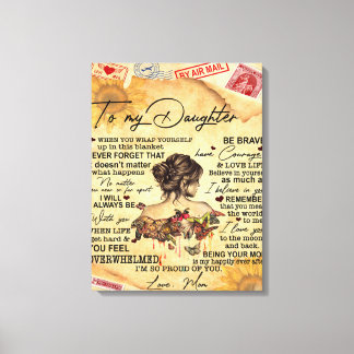 To My Daughter Butterflies Birthday Gift Idea Canvas Print