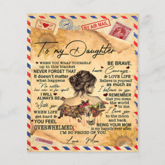 To My Daughter Butterflies Birthday Gift Idea Flyer