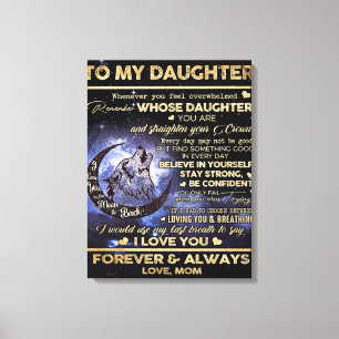 To My Daughter Butterflies Gift, Daughter Birthday Canvas Print