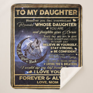 To My Daughter Butterflies Gift, Daughter Birthday Sherpa Blanket