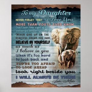 TO MY DAUGHTER   Cool Gift For Your Girl Poster