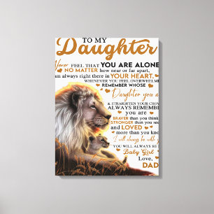 To My Daughter, Daughter Birthday Gift, Baby Girl Canvas Print