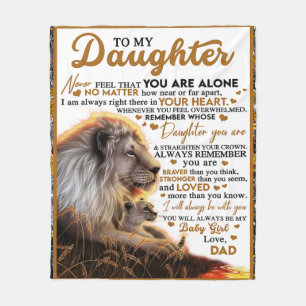 To My Daughter, Daughter Birthday Gift, Baby Girl Fleece Blanket