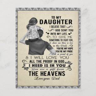 To My Daughter, Daughter Birthday Gift, Baby Girl Flyer