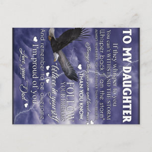 To My Daughter, Daughter Birthday Gift, Baby Girl Postcard