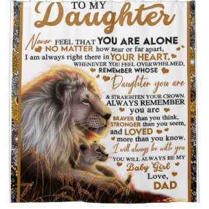 To My Daughter, Daughter Birthday Gift, Baby Girl Shower Curtain
