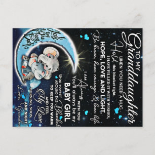 To My daughter Elephant Birthday Gift, Baby Gift Postcard