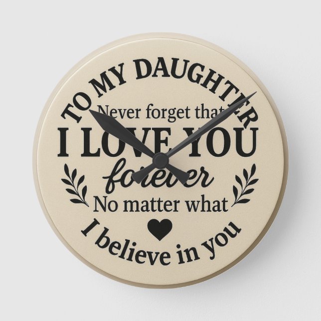 To my Daughter eWatch Watch Round Clock (Front)