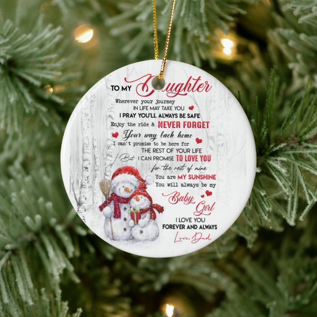 To my daughter from Dad Ceramic Tree Decoration (Tree)
