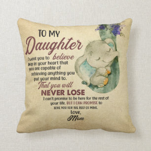 To my daughter from mum cushion