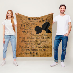 To My Daughter From Mum Fleece Blanket