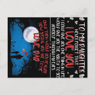 To My Daughter Gift Best Family Gift Announcement Postcard